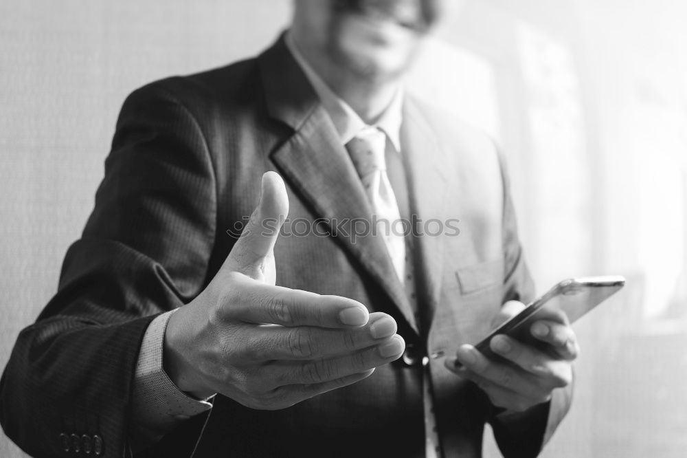 Image, Stock Photo Man buttoning belt on pants