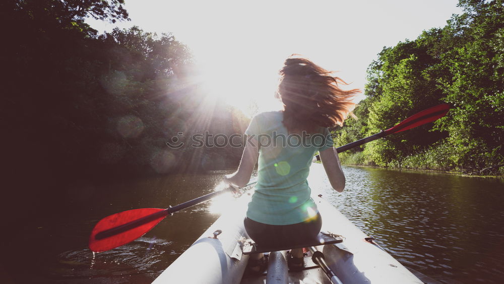 Similar – Image, Stock Photo SUP Standup Paddler on the Ruhr River