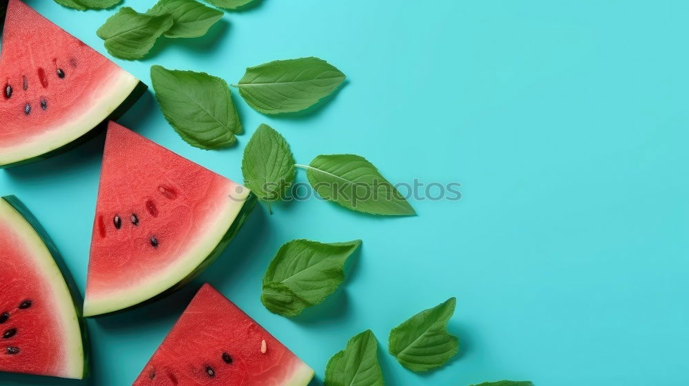 Similar – Pattern red watermelon on background. Flat lay, top view