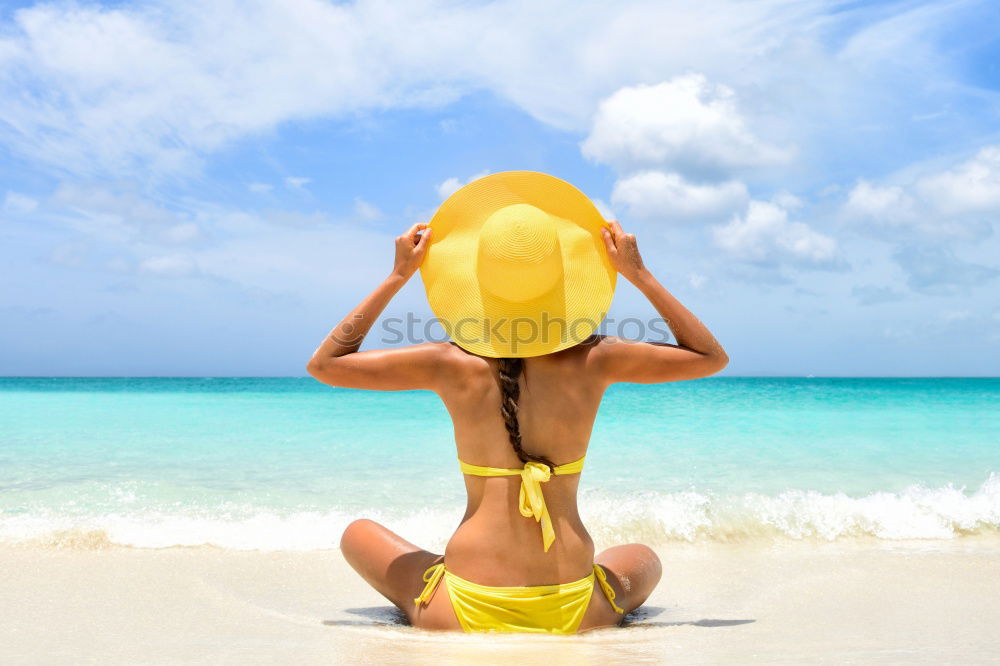 Similar – Image, Stock Photo Little girl standing on the beach