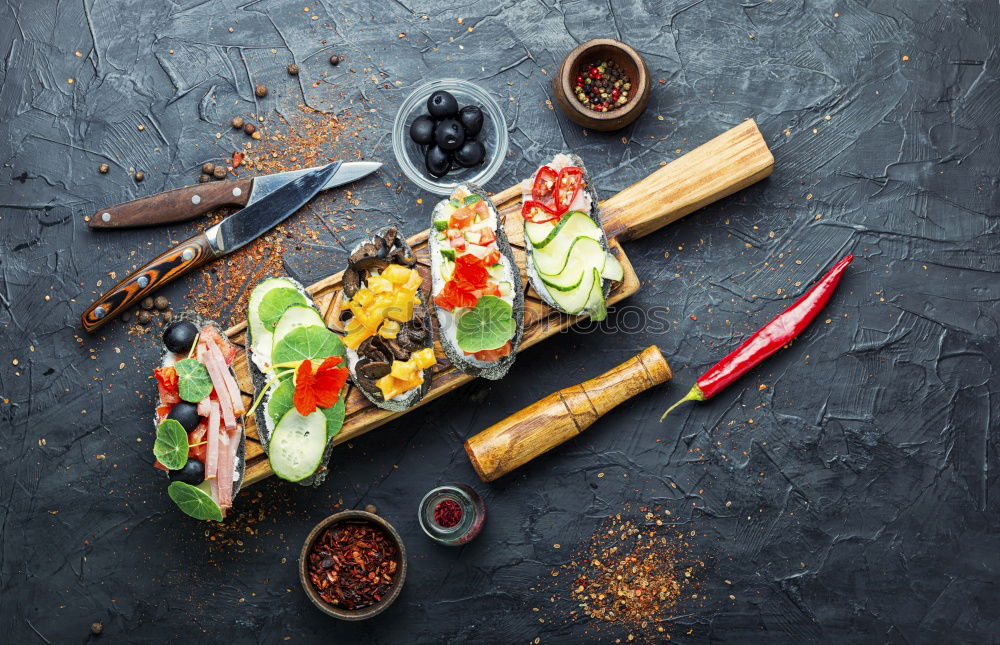 Similar – Image, Stock Photo Various vegetarian tortilla wraps