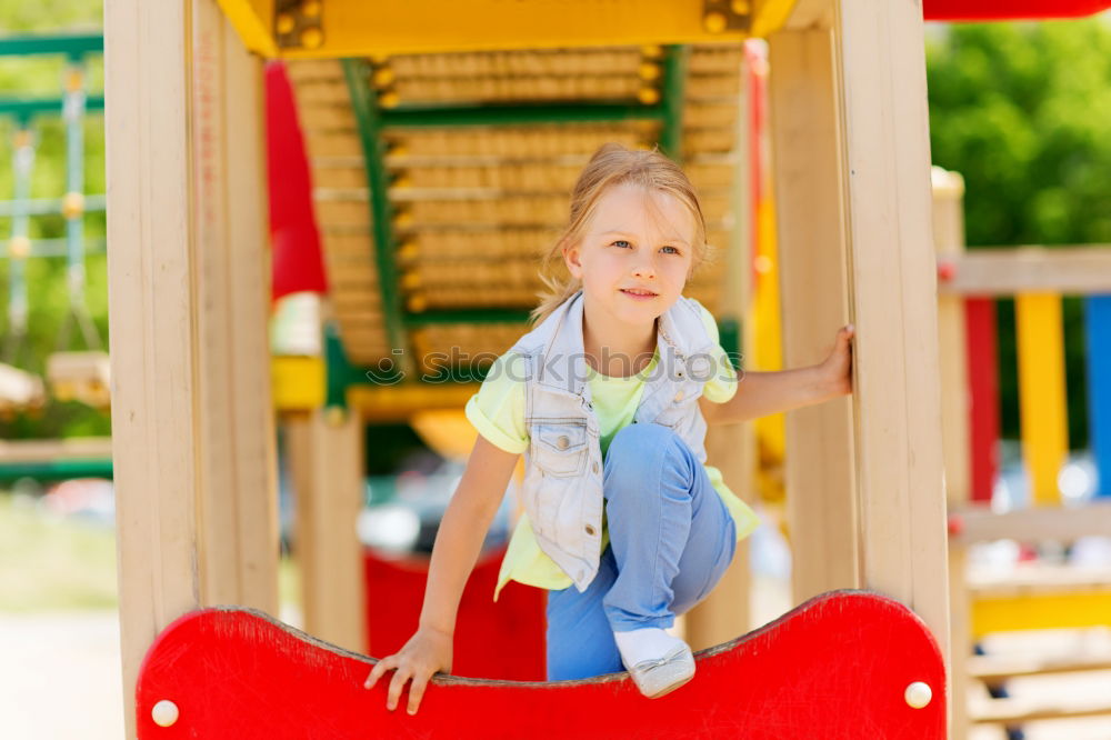 Similar – Image, Stock Photo Lovely little girl in a park