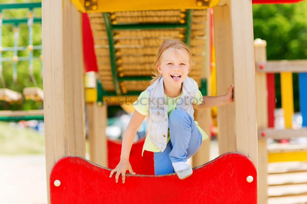 Similar – Image, Stock Photo Lovely little girl in a park