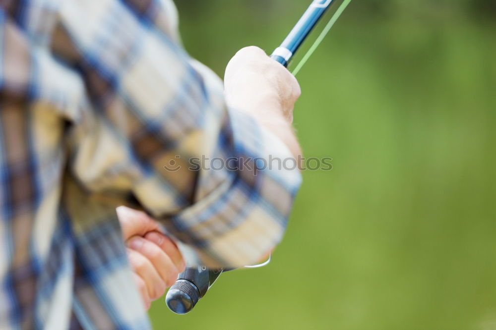 Similar – Image, Stock Photo Female golfer striking golf ball