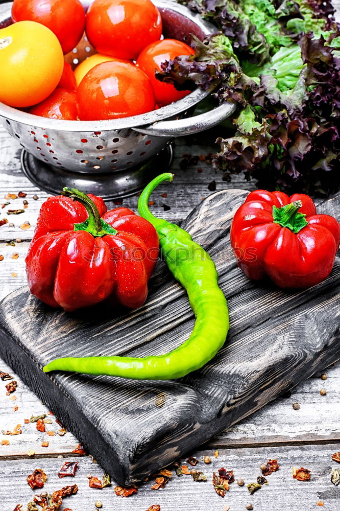 Similar – Image, Stock Photo Raw squid ink pasta and vegetables