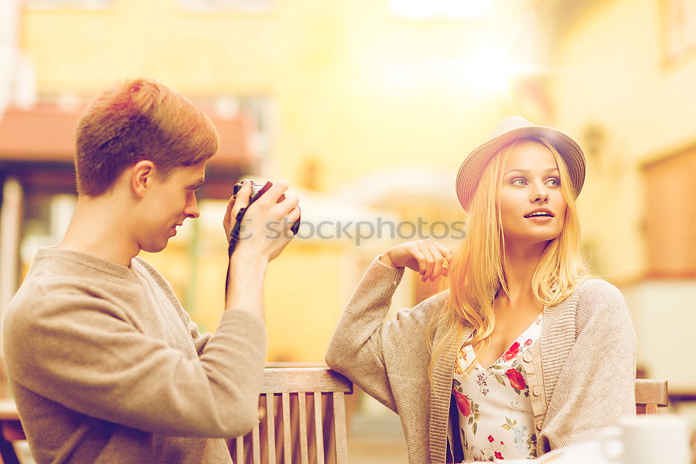 Similar – Image, Stock Photo Happy couple by westminster bridge, River Thames, London. UK.