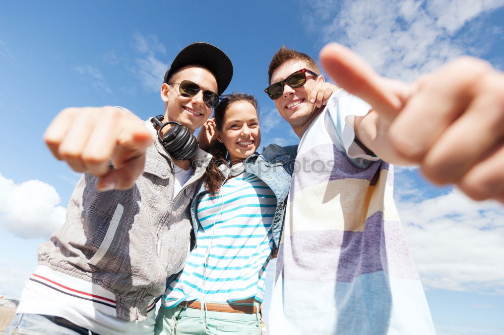 Similar – Multi ethnic group of friends dancing on music festival