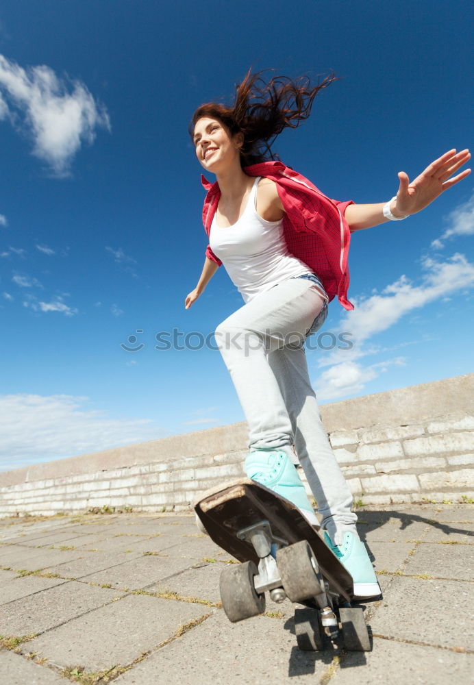 Similar – Image, Stock Photo Beautiful young loving her dog.