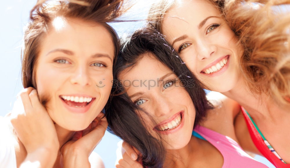 Similar – Image, Stock Photo Happy Women Taking Selfie After Outdoor Exercise