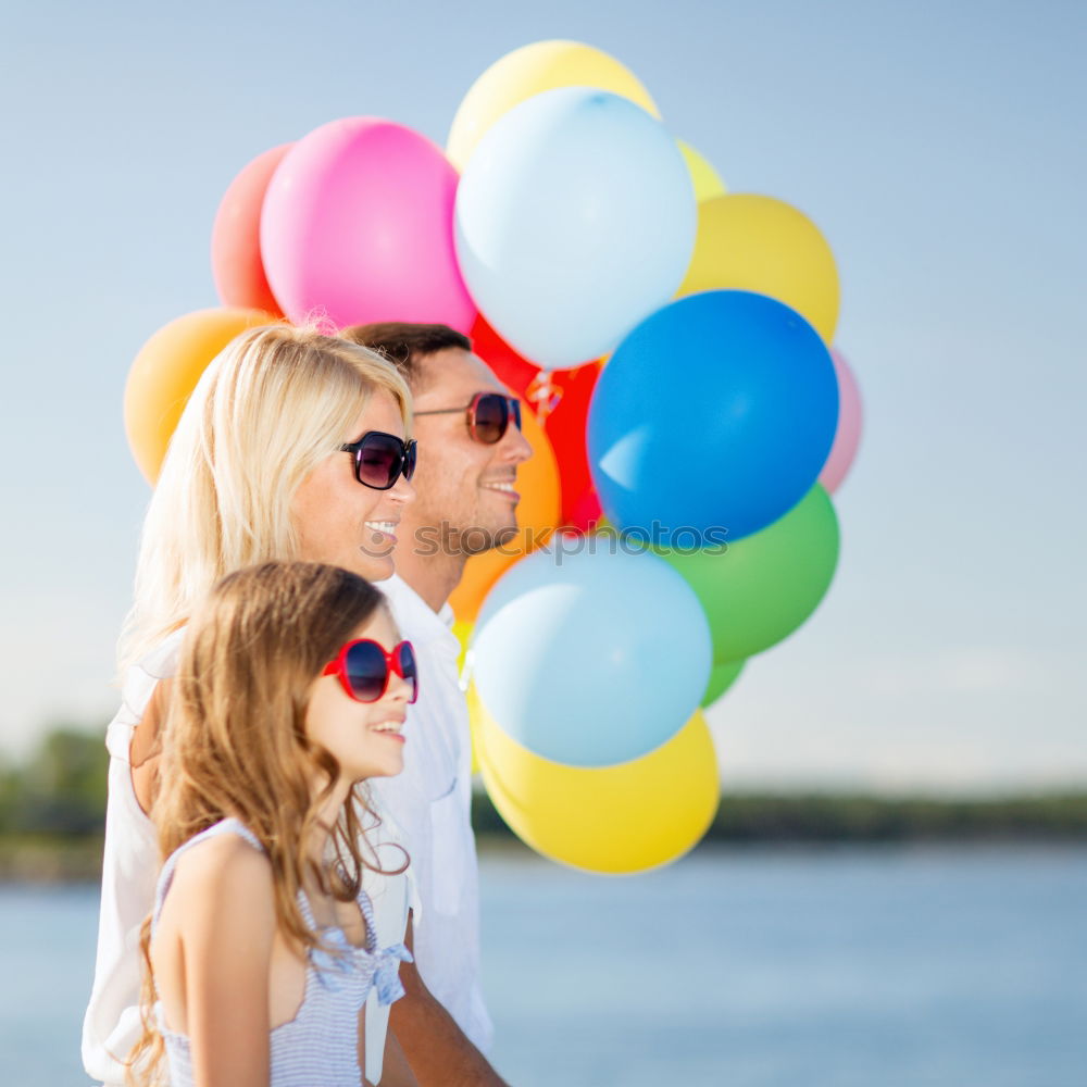 Similar – Image, Stock Photo Two happy children standing on the beach at the day time. Concept of friendly family.