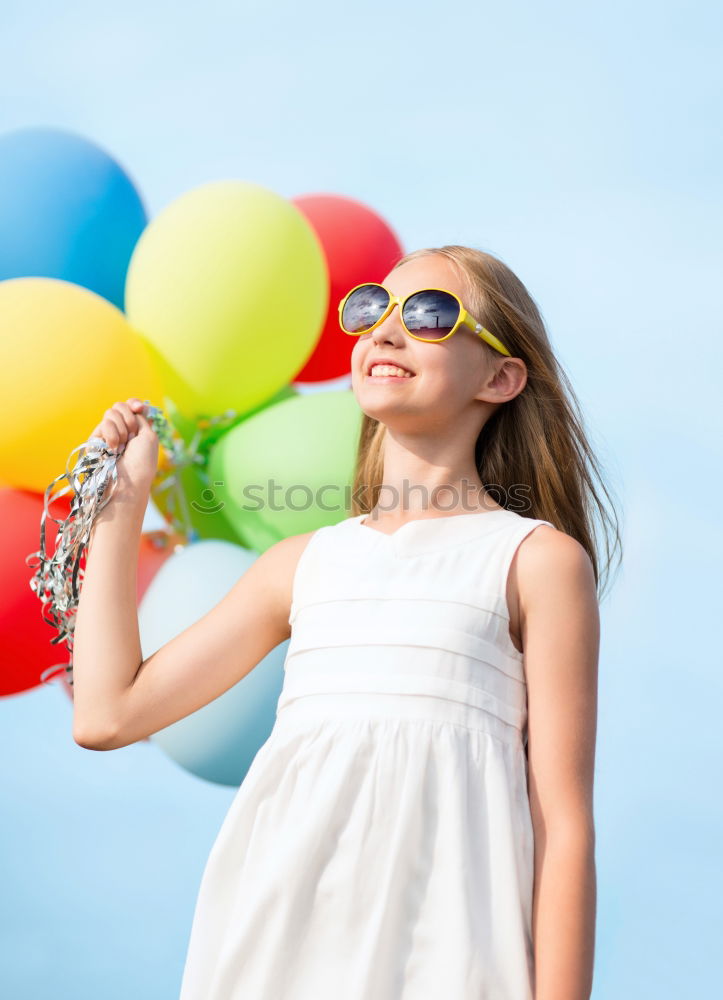 Similar – Image, Stock Photo Happy little girl playing on road