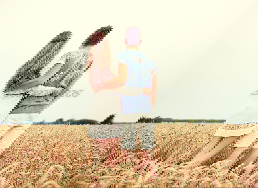 Similar – Image, Stock Photo brothers watching the sunset
