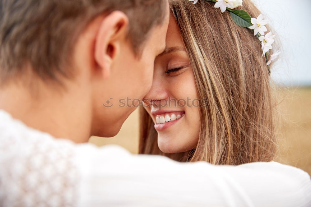 Similar – happy couple kissing outdoor