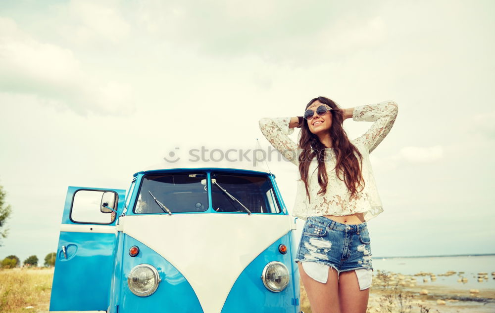 Similar – Image, Stock Photo Young girl with a suitcase on the road