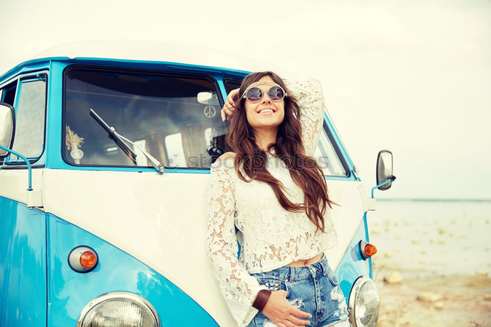 Similar – Image, Stock Photo Young girl with a suitcase on the road