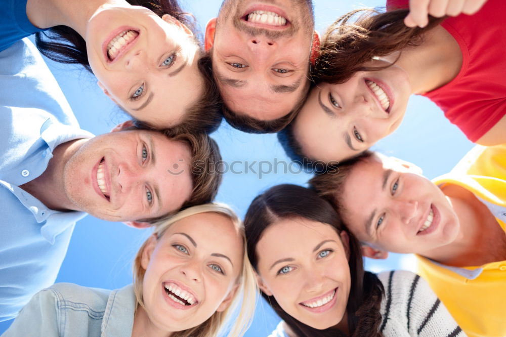 Similar – Group of young people together outdoors in urban park.