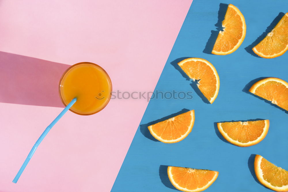 Glass with orange juice