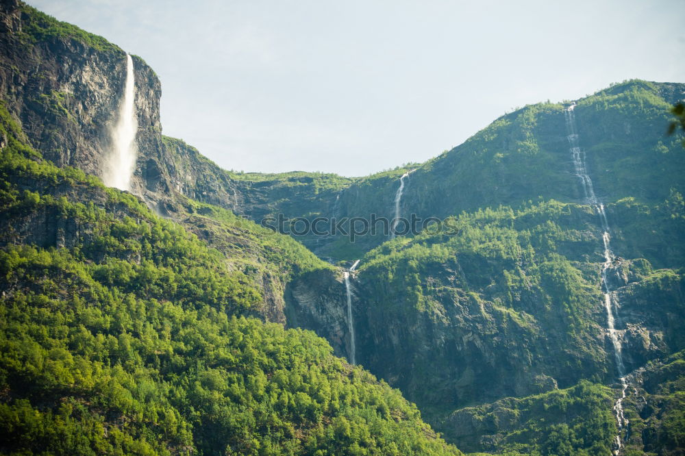 Similar – Waterfall in the Geirangerfjord