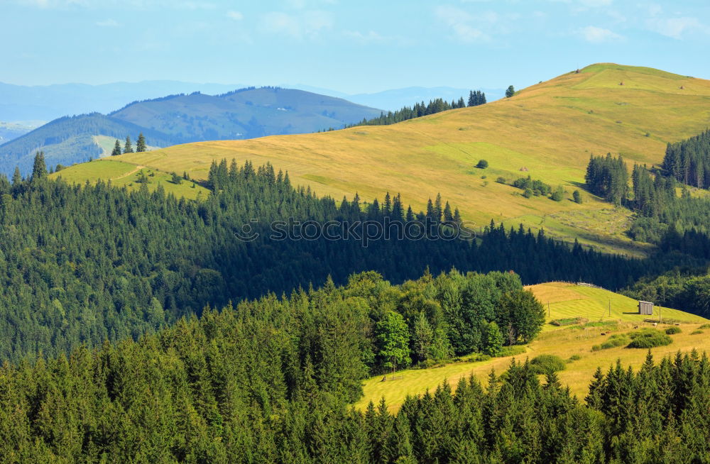 Similar – Green sunny valley in mountains and hills