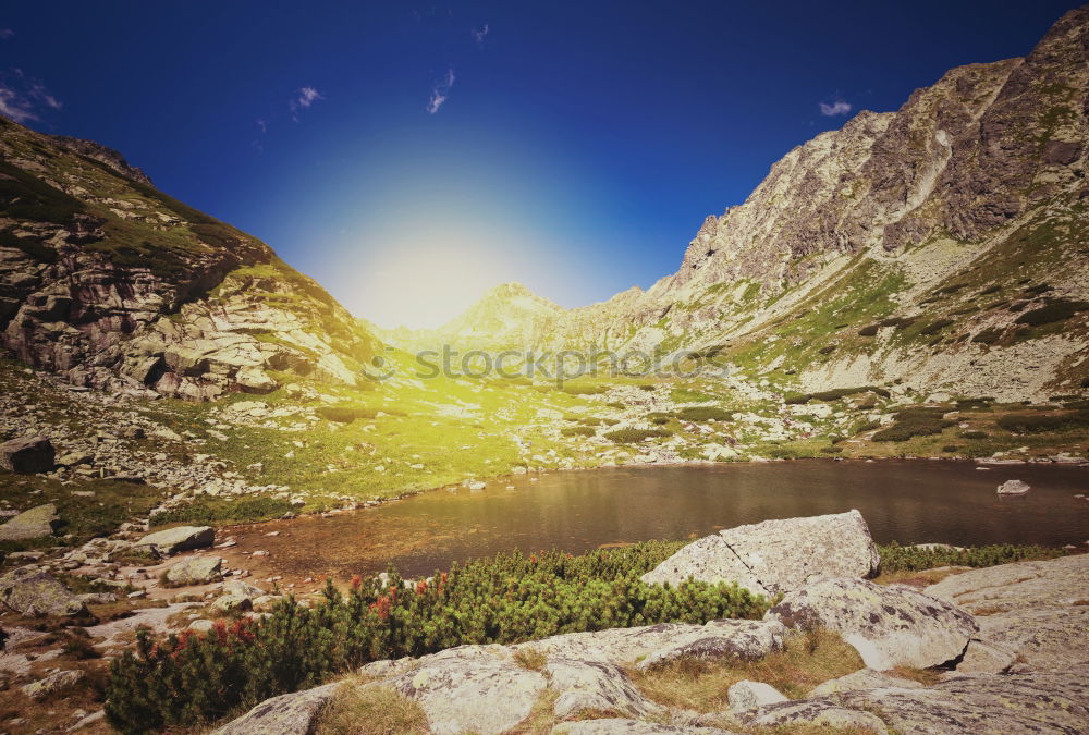 Similar – Lonely lake in Norway in the mountains