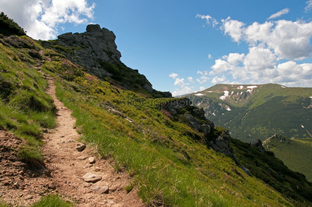 Similar – Image, Stock Photo mountain on mountain down