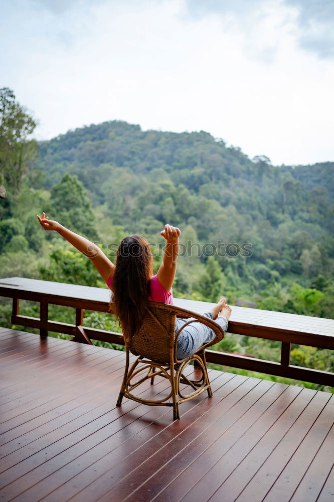 Image, Stock Photo seesaw Young woman