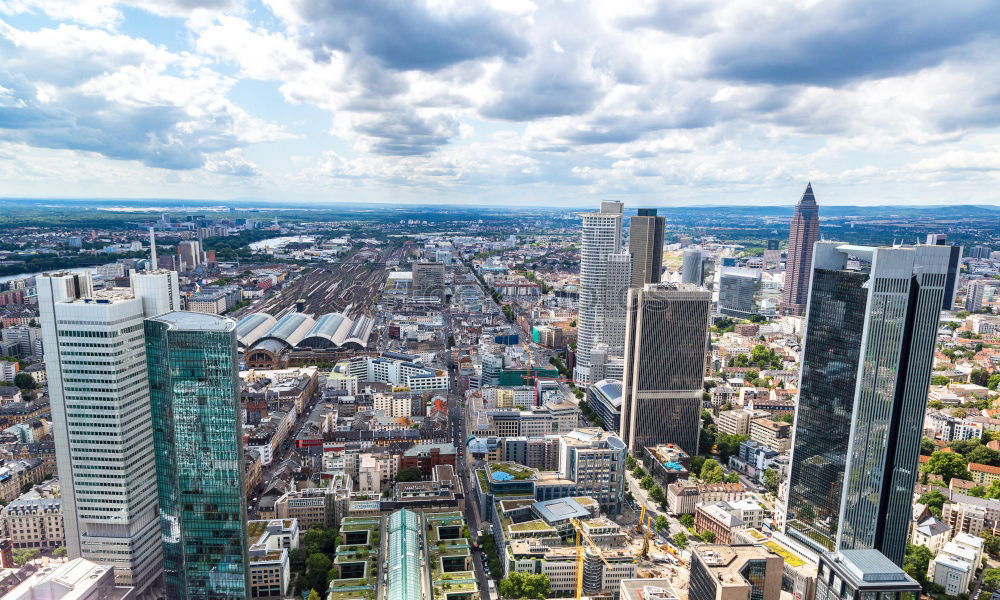 Similar – Image, Stock Photo Frankfurt skyline with green belt