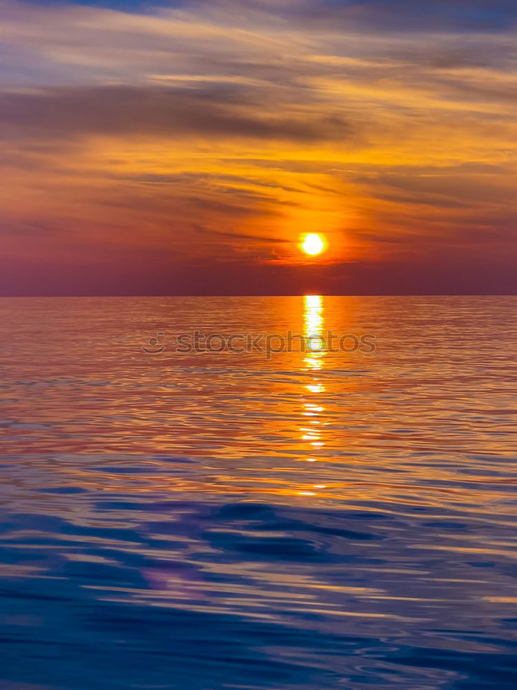 Similar – Image, Stock Photo Evening at the sea