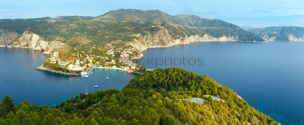 Similar – Port de Sóller Stadt