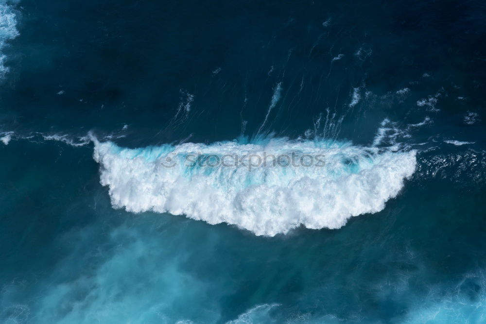 Similar – Image, Stock Photo A lot of sea and a very strong surf on the rocks.