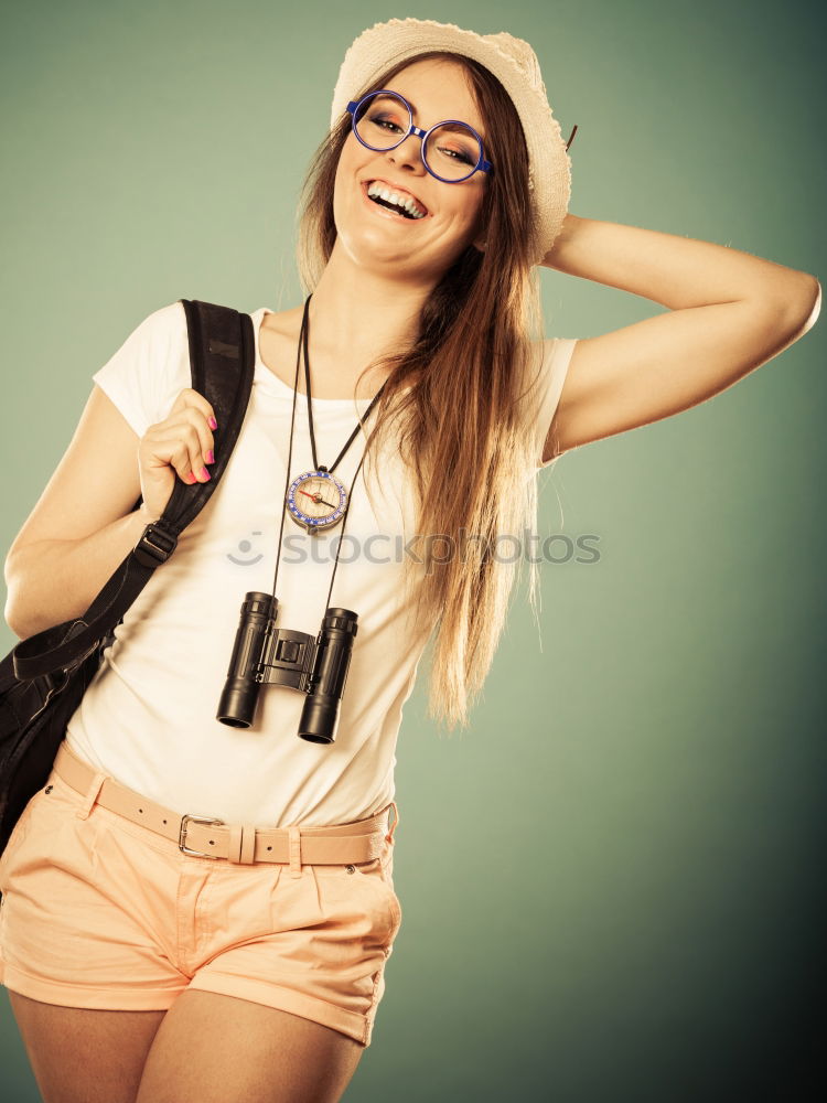 Similar – Young happy woman eating ice creams