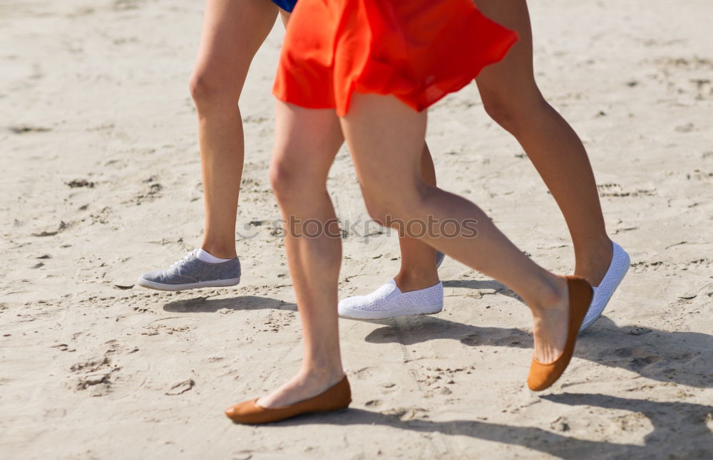 Similar – Playful girl standing in pier near lake