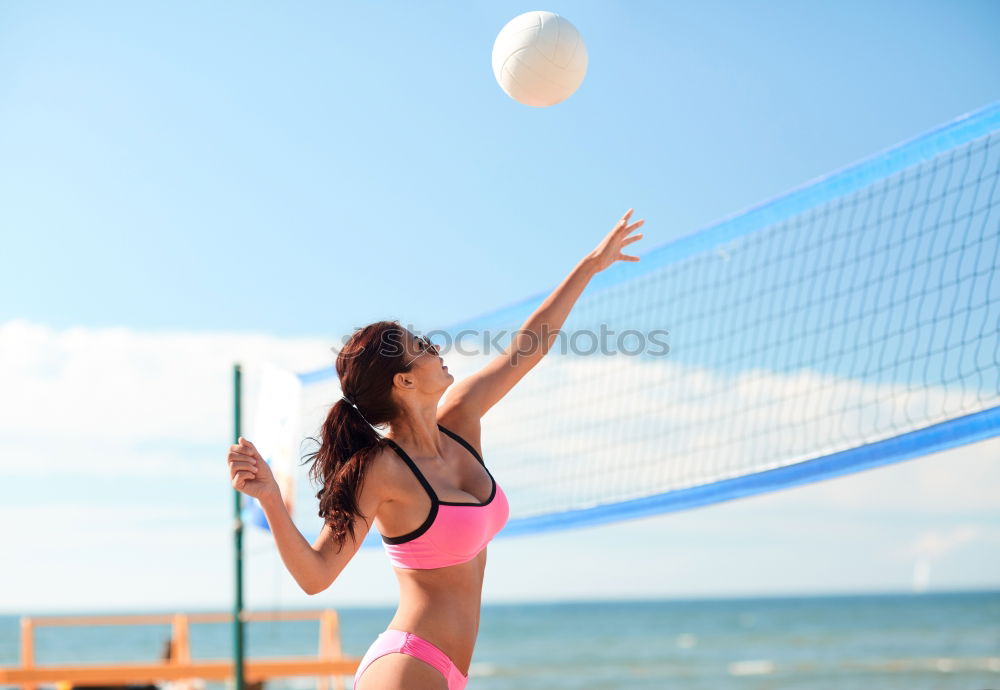 Similar – Image, Stock Photo Volleyball serve Lifestyle