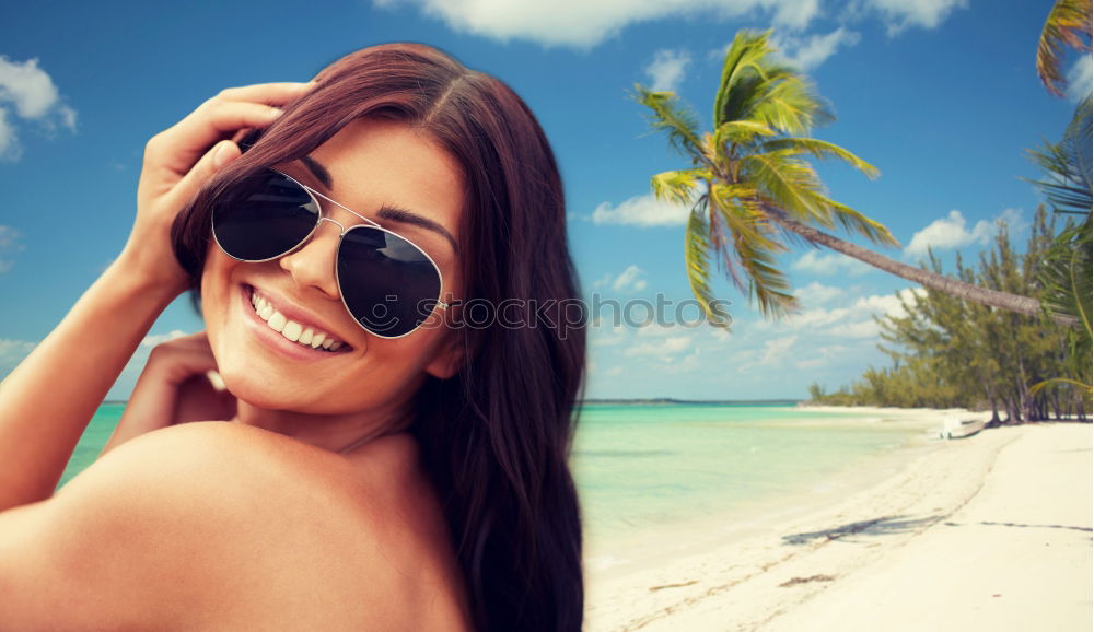 Similar – Image, Stock Photo Young beautiful women in bikini sitting at swimming pool