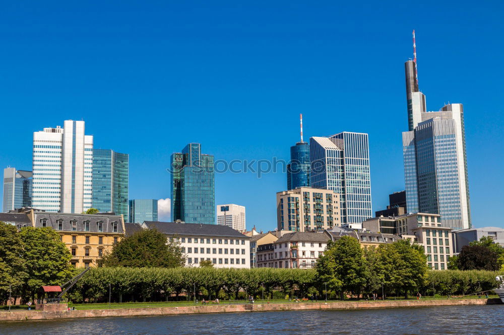 Similar – Düsseldorf evening skyline