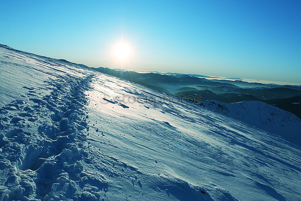 Similar – Spuren im Schnee Himmel