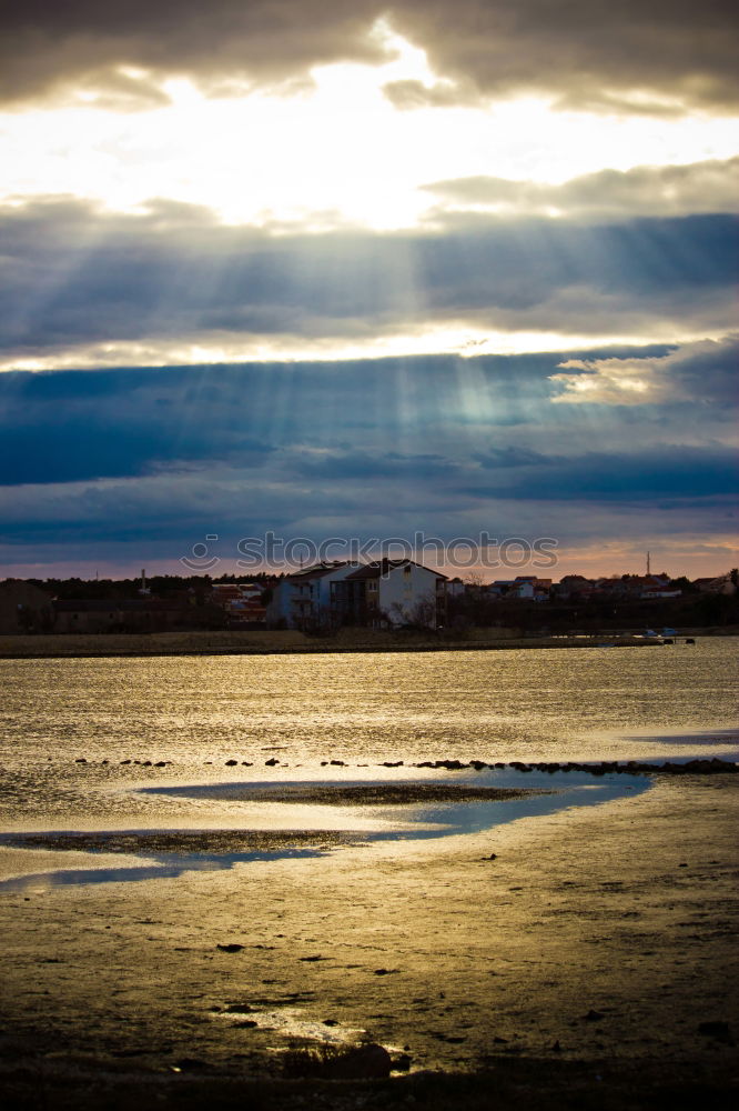 Similar – Image, Stock Photo Evening sun over Arö Denmark