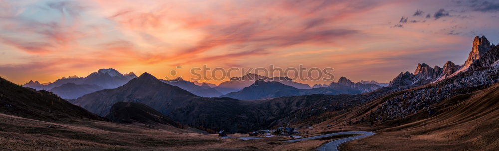 Image, Stock Photo Sunrise in the Dolomites 2