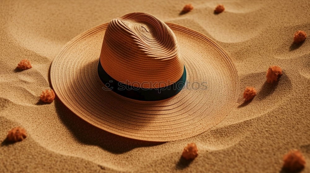 Similar – Straw hat on sand Sand Hat