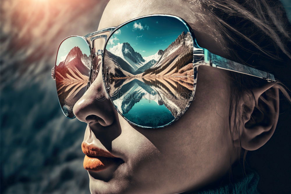 Similar – Image, Stock Photo Girl with Sunglasses