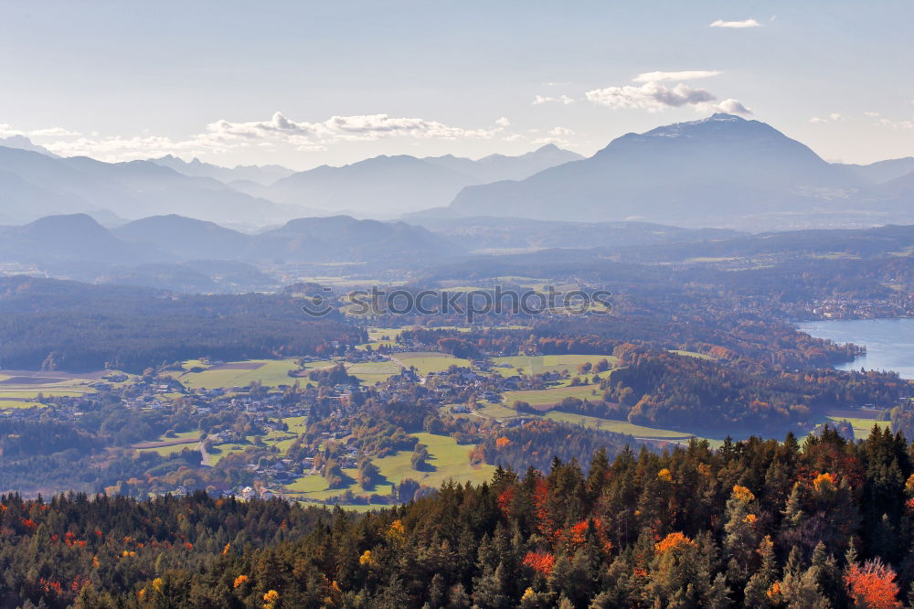 Image, Stock Photo Sunny autumn day on the lake in mountains of south Austria