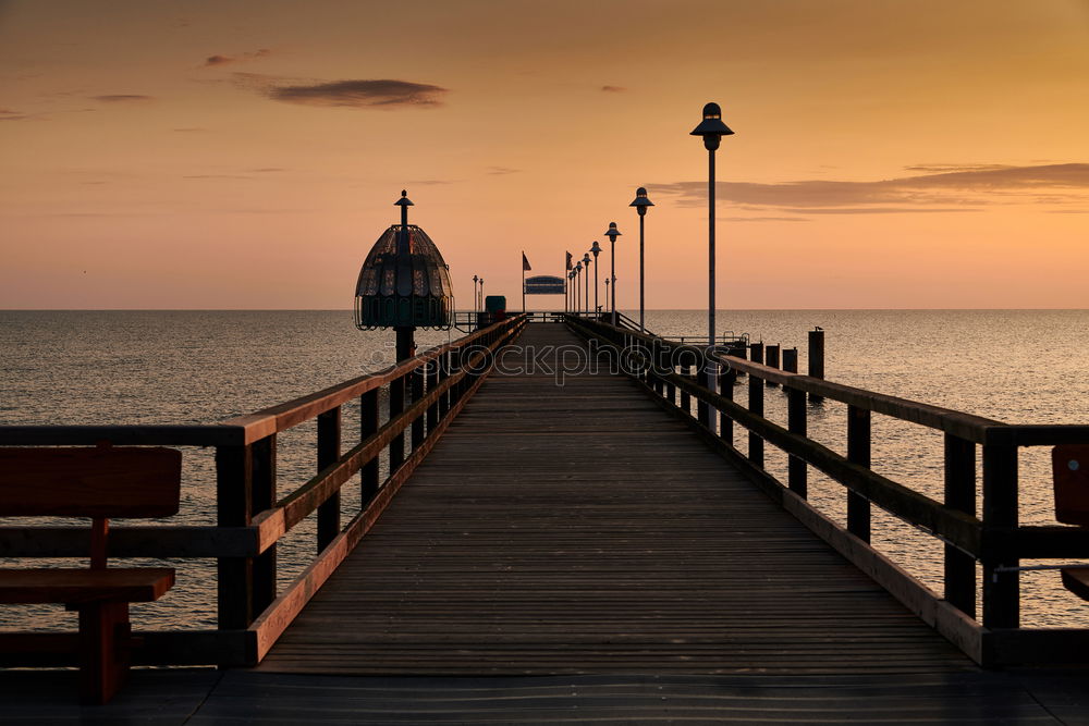 Similar – Image, Stock Photo Seebrücke Ahlbeck on Usedom at sunrise_001