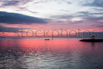 Similar – Lake with boat Watercraft