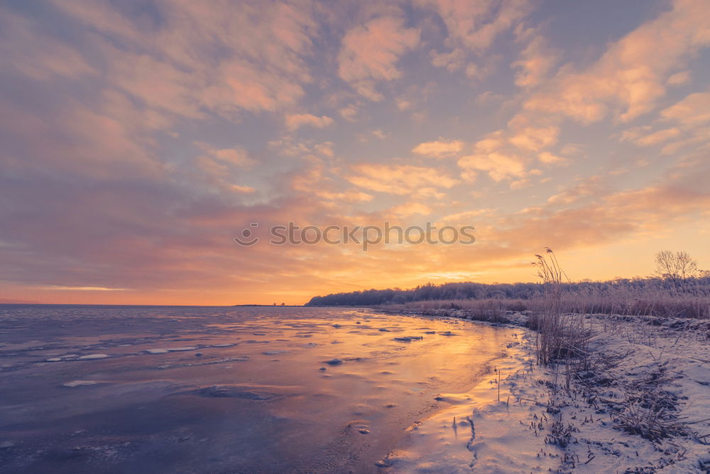 Similar – Image, Stock Photo View over the Warnow to Rostock in winter