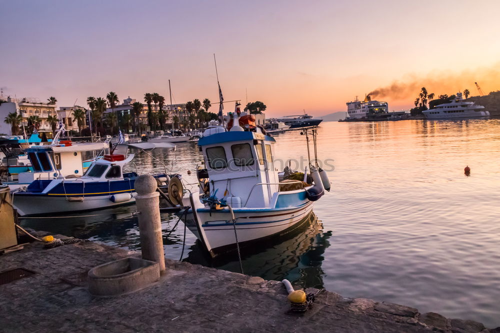 Similar – Image, Stock Photo Motorboats in small dock