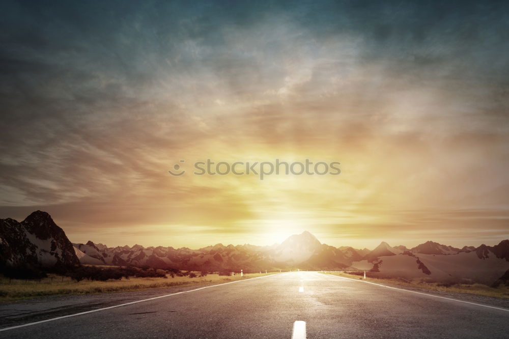 Similar – Image, Stock Photo Sunset in the mountains