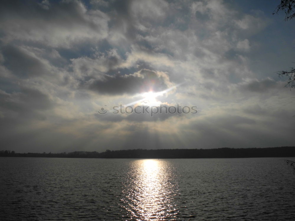 Similar – Sunset at the river Havel