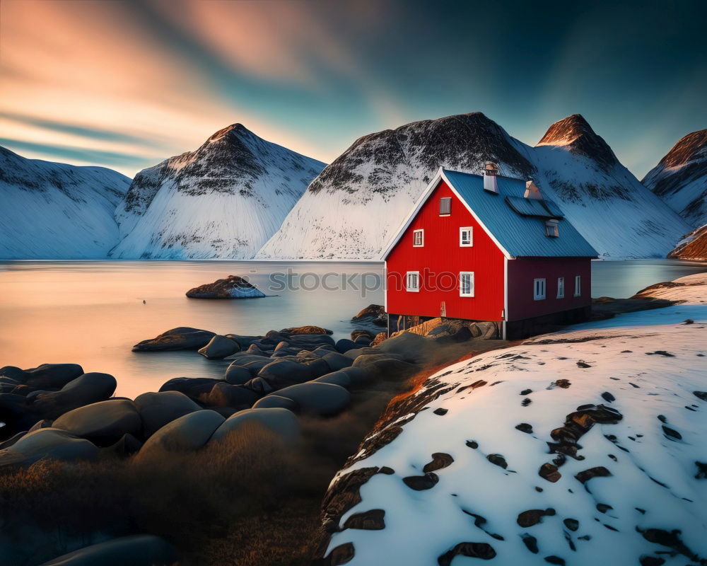 Similar – Image, Stock Photo Old fishing hut in Norway