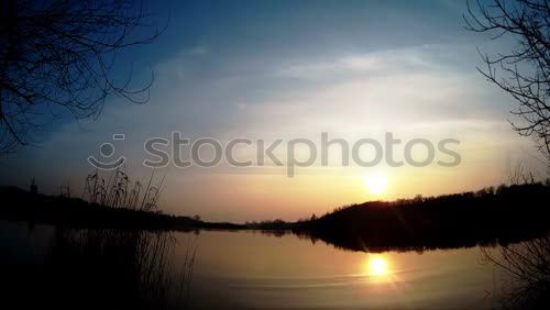 Similar – Sunset at the river Havel