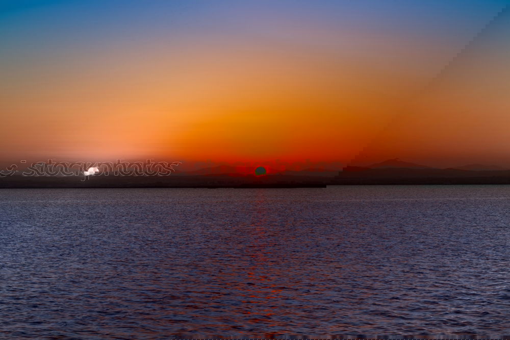 Similar – Image, Stock Photo The silhouette of Canoe at sunset
